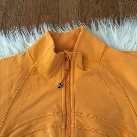 Lululemon Define Jacket Women’s 12 Luon Tiger Orange Full Zip Yoga Gym Athletic - Picture 9 of 12